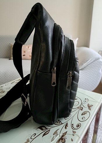 Siyah Deri Kadın Bel Çantası - Görsel 2