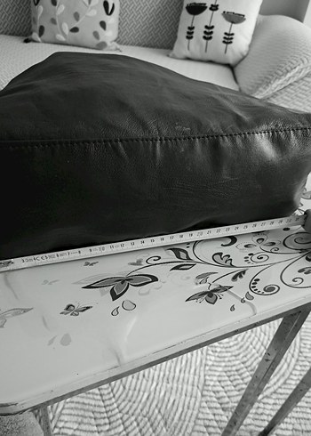 Siyah Deri Minimalist Kadın Çanta - Görsel 5