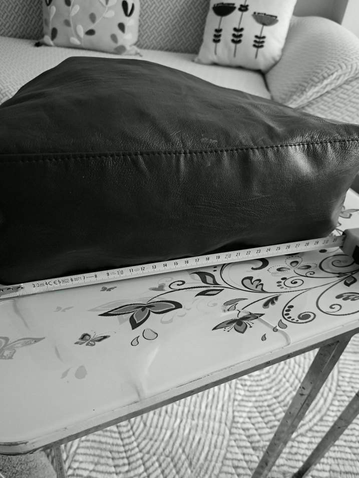 Siyah Deri Minimalist Kadın Çanta - Görsel 5