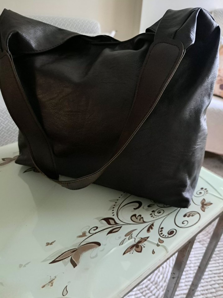 Siyah Deri Minimalist Kadın Çanta - Görsel 3