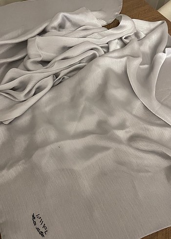 Bej Gri Keten Kadın Şal - Görsel 2