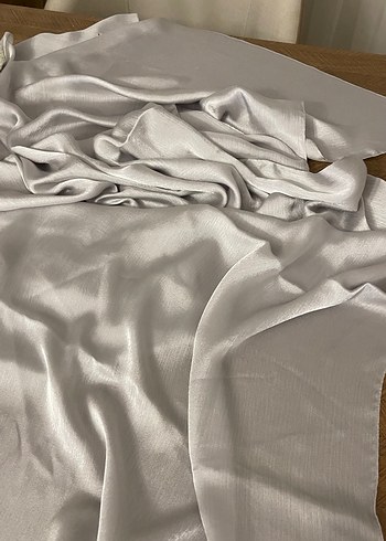 Bej Gri Keten Kadın Şal - Görsel 3