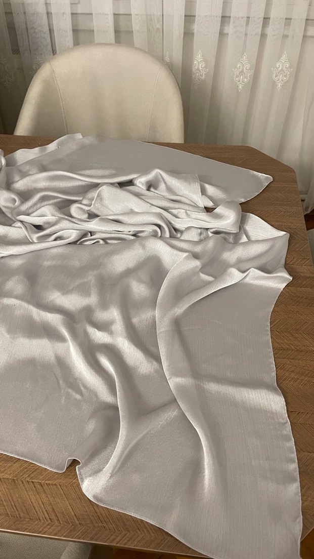 Bej Gri Keten Kadın Şal - Görsel 4