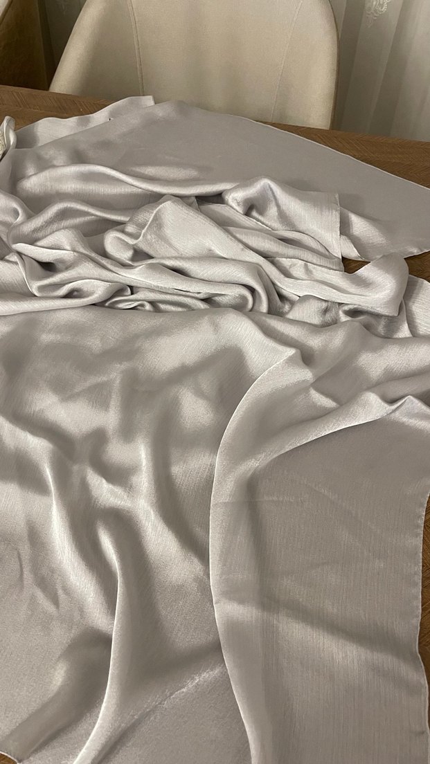 Bej Gri Keten Kadın Şal - Görsel 3