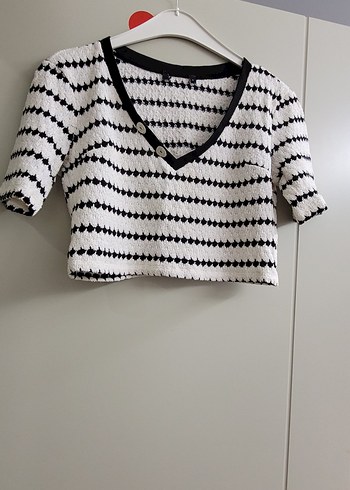 Zebra Desenli V Yakalı Triko Takım - Görsel 2