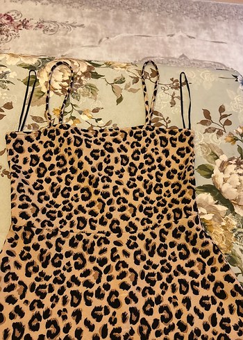 Leopar Desenli Kadın Mini Elbise - Görsel 2