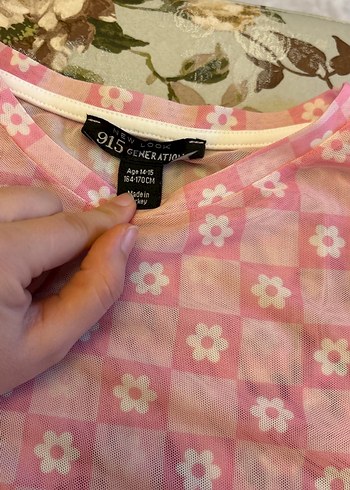 Kız Çocuk Pembe Dantel Detaylı Bohem Gömlek - Görsel 3