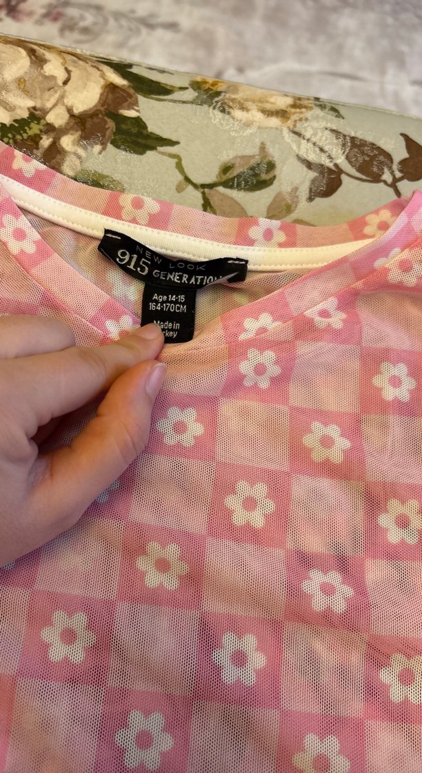 Kız Çocuk Pembe Dantel Detaylı Bohem Gömlek - Görsel 3