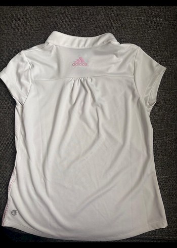 Adidas Beyaz Kısa Kollu Yüksek Yaka Tişört - Görsel 2