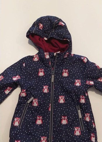 Kız Çocuk Kapüşonlu Pembe Desenli Yelek - Görsel 3