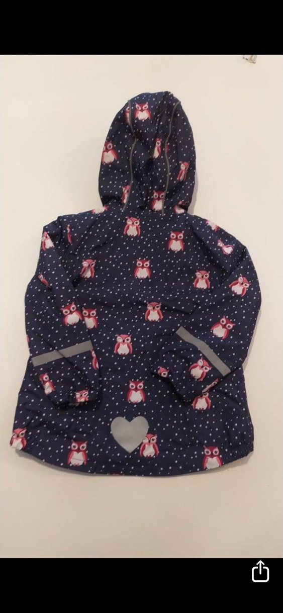 Kız Çocuk Kapüşonlu Pembe Desenli Yelek - Görsel 4