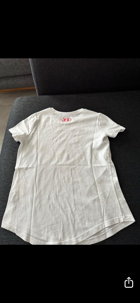 Baskılı Beyaz kız çocuk thsirt, Kısa Kollu, Rahat Kesim - Görsel 2