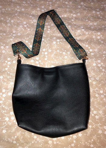Bohem Siyah Deri Kadın Çanta - Görsel 10