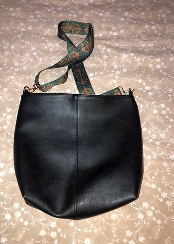 Bohem Siyah Deri Kadın Çanta - Görsel 11