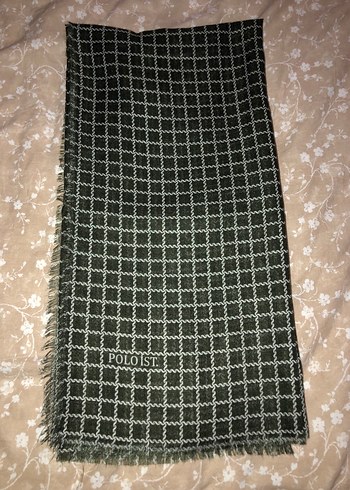 Poloist Flamlı Keten Eşarp Haki - Görsel 2