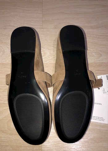 MANGO Bej Süet Tokalı Kadın Babet 36 - Görsel 7