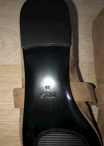 MANGO Bej Süet Tokalı Kadın Babet 36 - Görsel 8