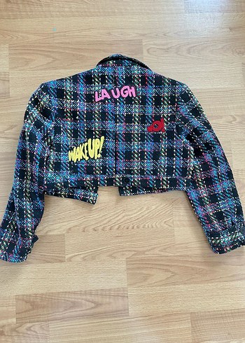 Nakışlı Çok Renkli Kız Çocuk Ceket - Görsel 2