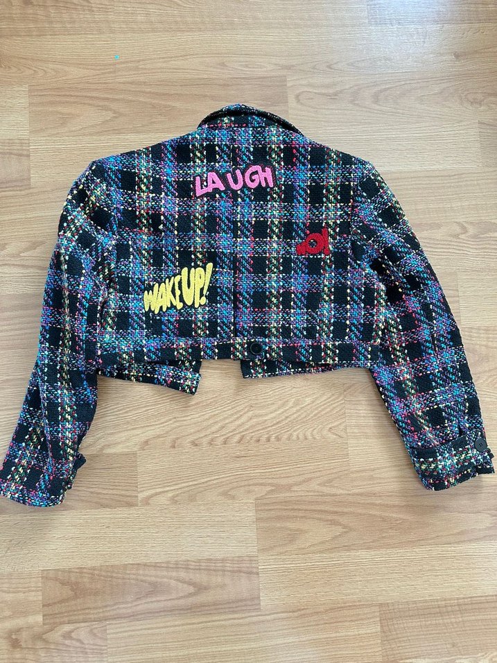 Nakışlı Çok Renkli Kız Çocuk Ceket - Görsel 2