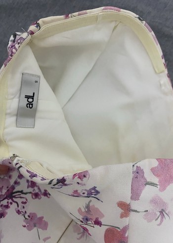 Pembe Straplez Çiçekli Midi Elbise - Görsel 2