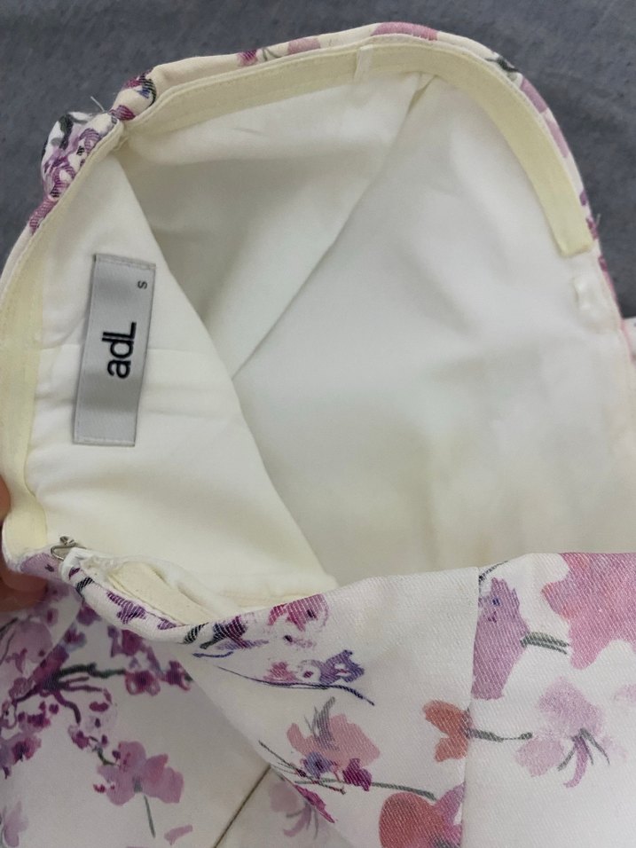 Pembe Straplez Çiçekli Midi Elbise - Görsel 2