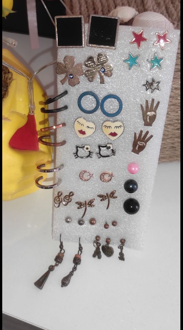 Kadın Çoklu Mini Nakışlı Küpe Seti - Görsel 2