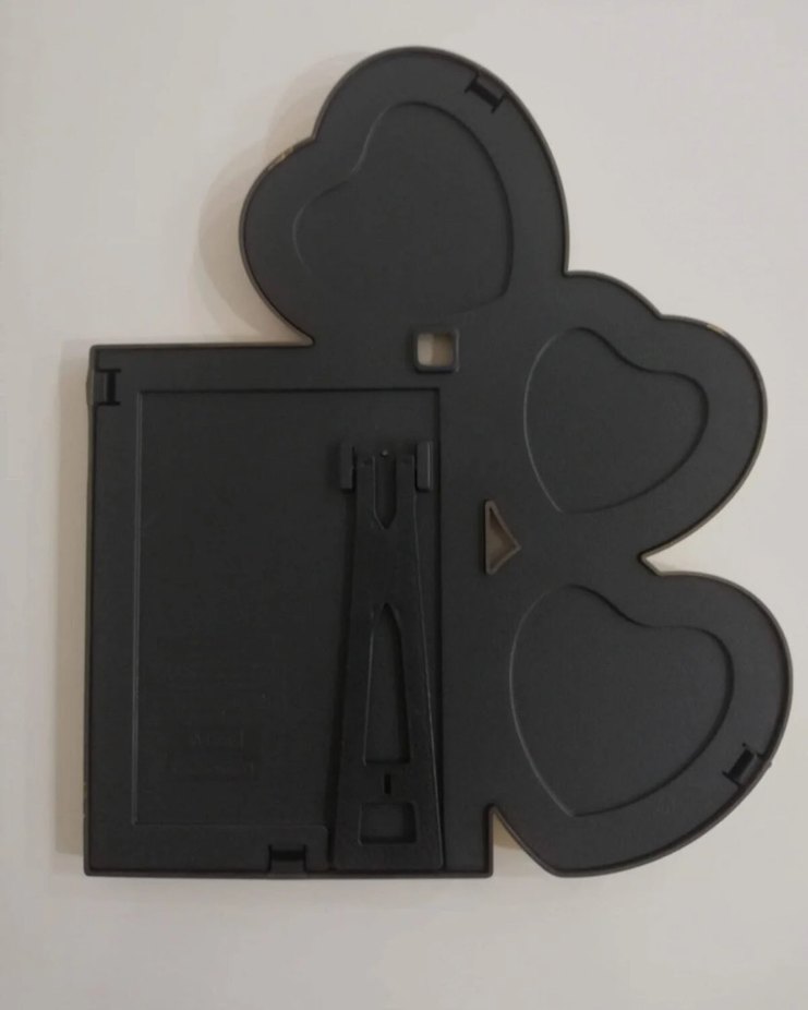 Altın Renkli Kalp ve Dikdörtgen Çerçeve - Görsel 3