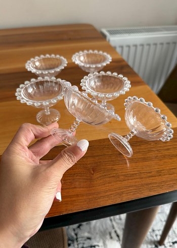 Şeffaf Ayaklı Mini Tatlı Kasesi - Görsel 6