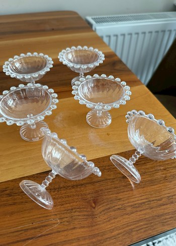 Şeffaf Ayaklı Mini Tatlı Kasesi - Görsel 2