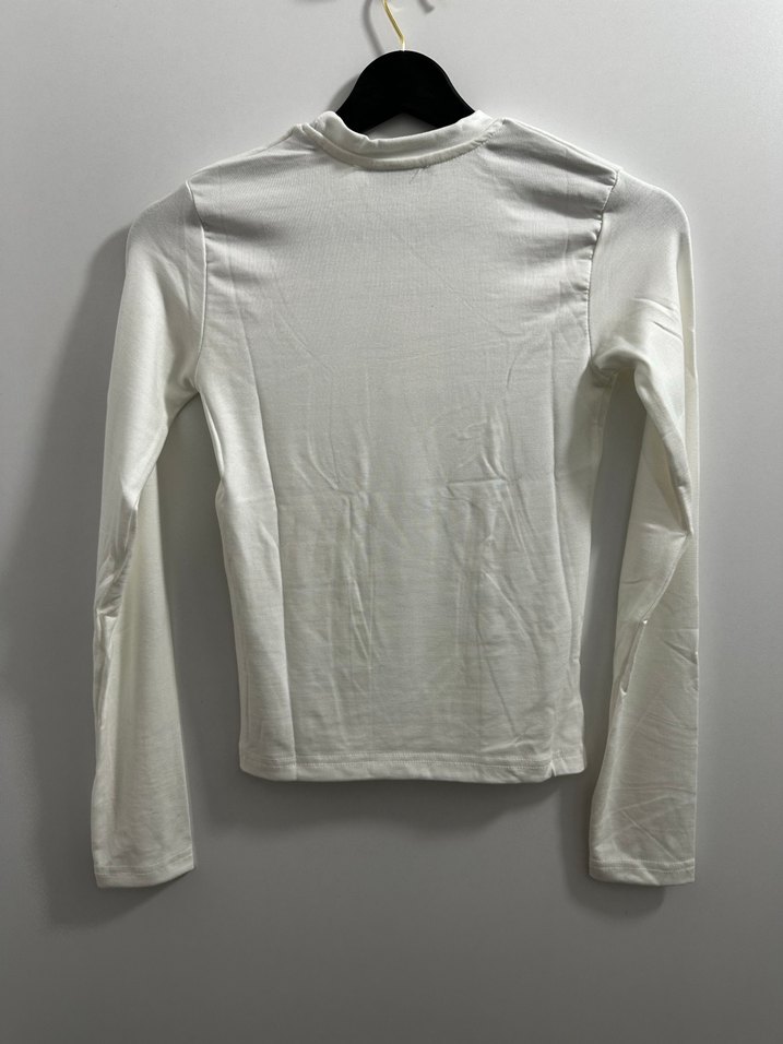 Beyaz Uzun Kollu Body - Görsel 3