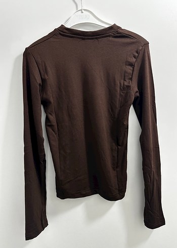 Kahverengi Uzun Kollu Kadın Body - Görsel 3