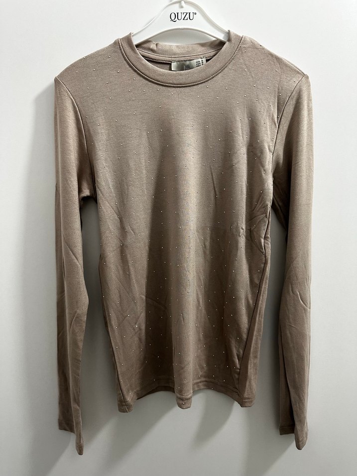 Kahverengi Taş Detaylı Kadın Body - Görsel 2