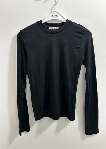 Siyah Kadın Uzun Kollu Basic Body - Görsel 2