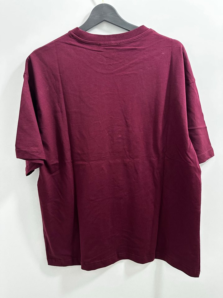 Bordo Baskılı Kadın Tişört - Görsel 4