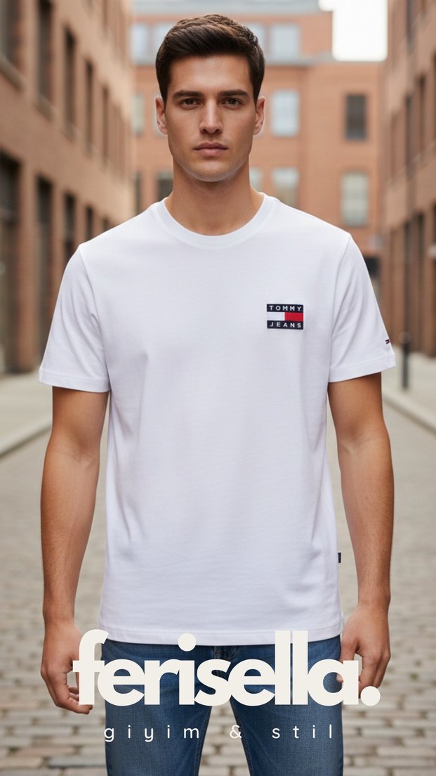 Beyaz Erkek Tişört - Görsel 2