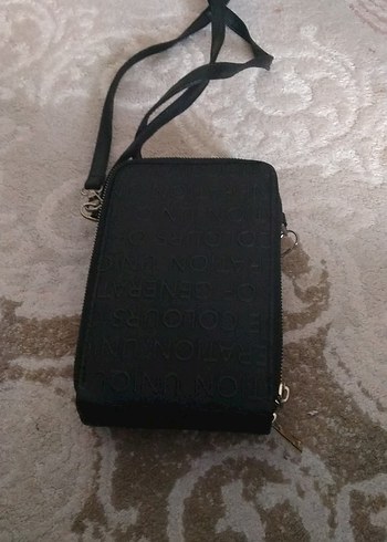 Kadın Siyah Deri Çapraz Çanta - Görsel 2