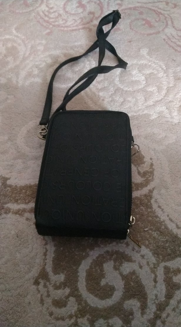 Kadın Siyah Deri Çapraz Çanta - Görsel 2