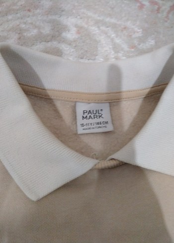 Bej Baskılı Uzun Kollu kız çocuk Sweatshirt - Görsel 3