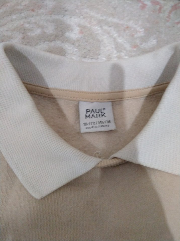 Bej Baskılı Uzun Kollu kız çocuk Sweatshirt - Görsel 3