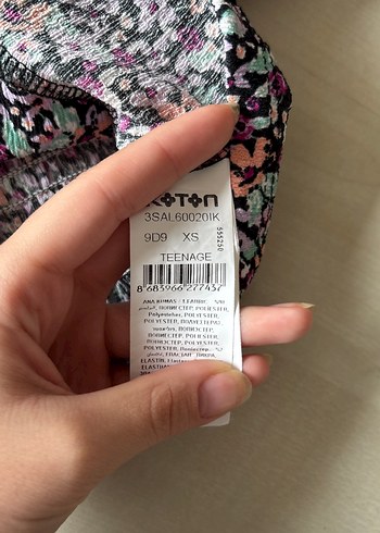 Çok Renkli Bağlama Desenli Hamile Bluzu - Görsel 2