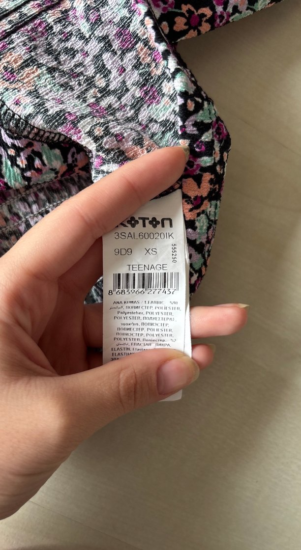 Çok Renkli Bağlama Desenli Hamile Bluzu - Görsel 2