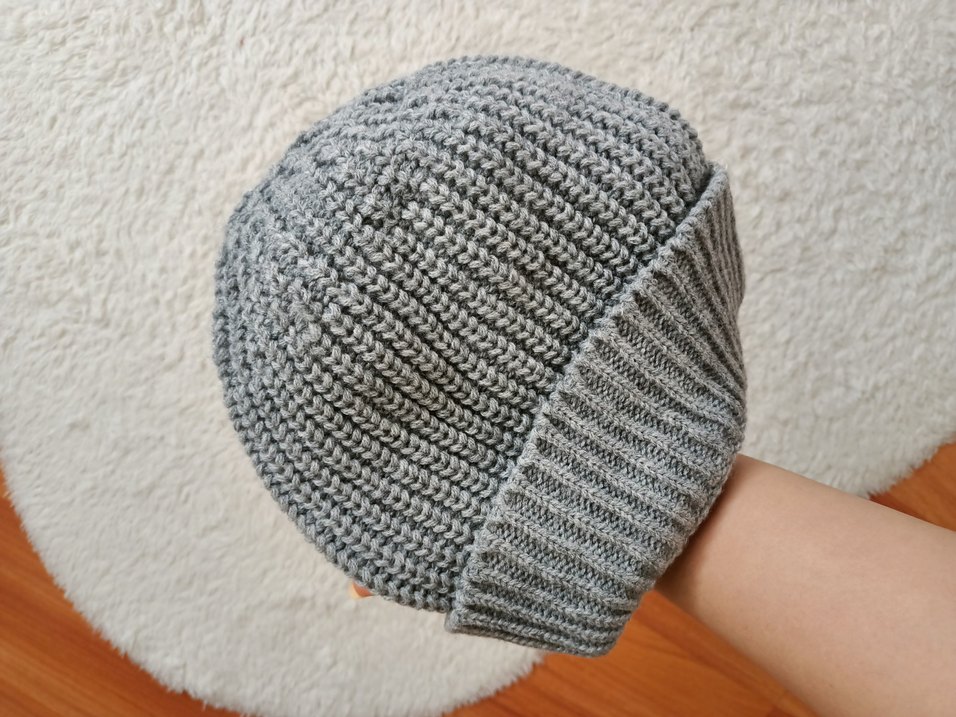 Gri Kadın Örgü Bere - Görsel 2