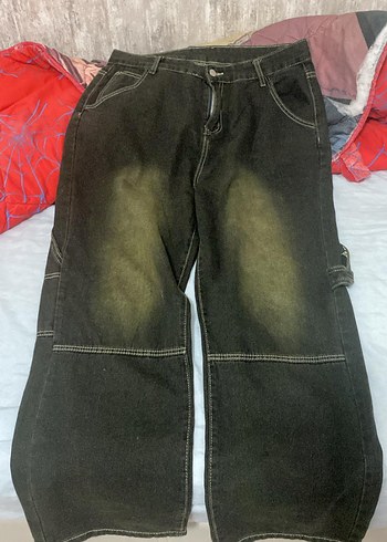 Sokak Stili Siyah Bel Bantlı Rahat Kot - Görsel 2