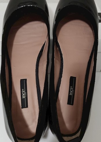 Kadın Siyah Rugan Klasik Babet Ayakkabı - Görsel 4