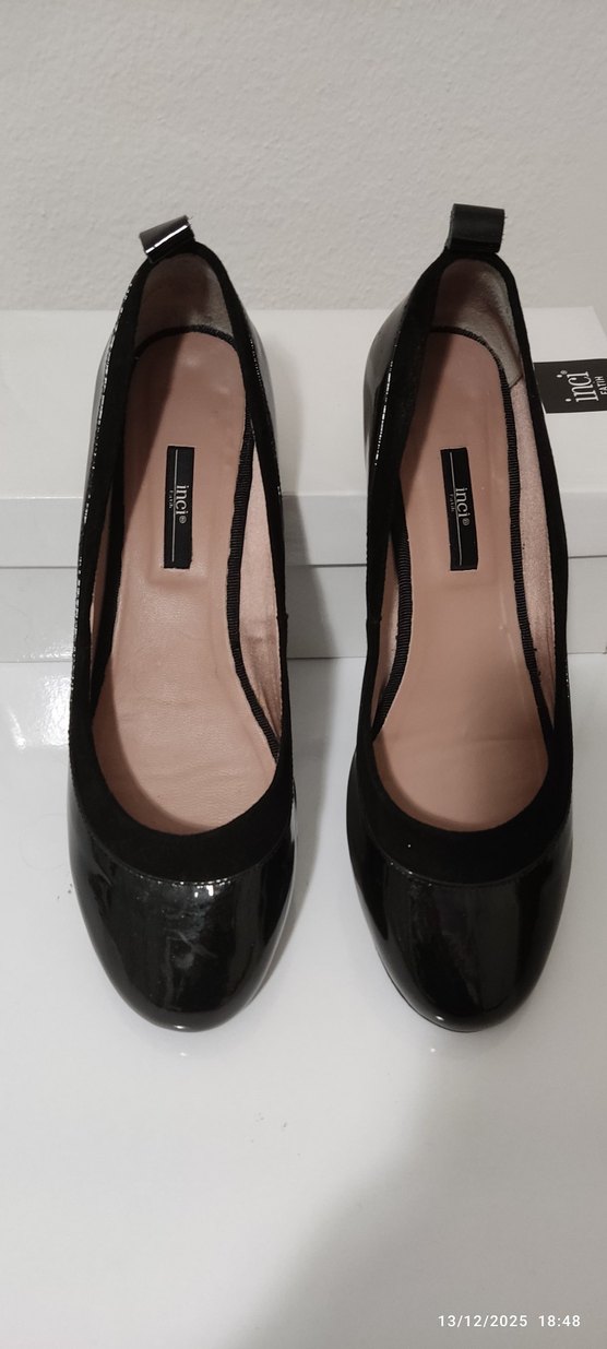 Kadın Siyah Rugan Klasik Babet Ayakkabı - Görsel 5