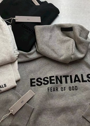 Gri Fear Of God Essentials Sweatshirt - Görsel 7