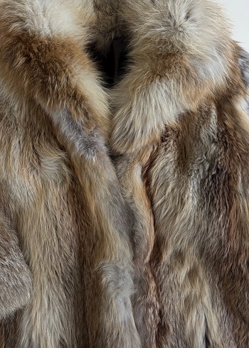 Leopar Desenli Kadın germek tilki Kürk - Görsel 3