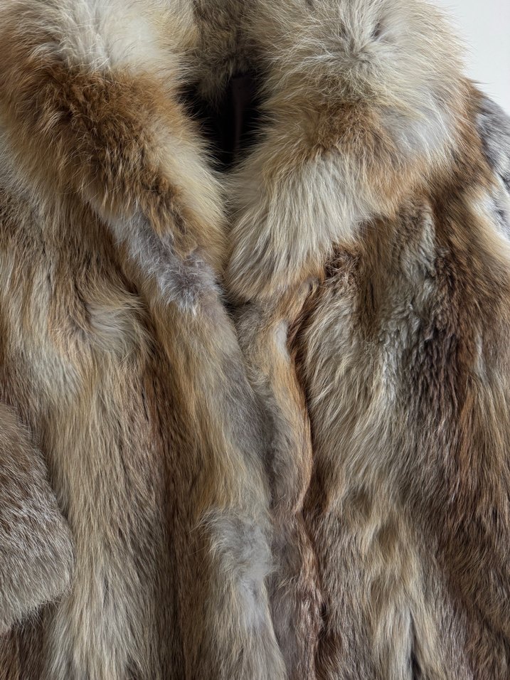 Leopar Desenli Kadın germek tilki Kürk - Görsel 3