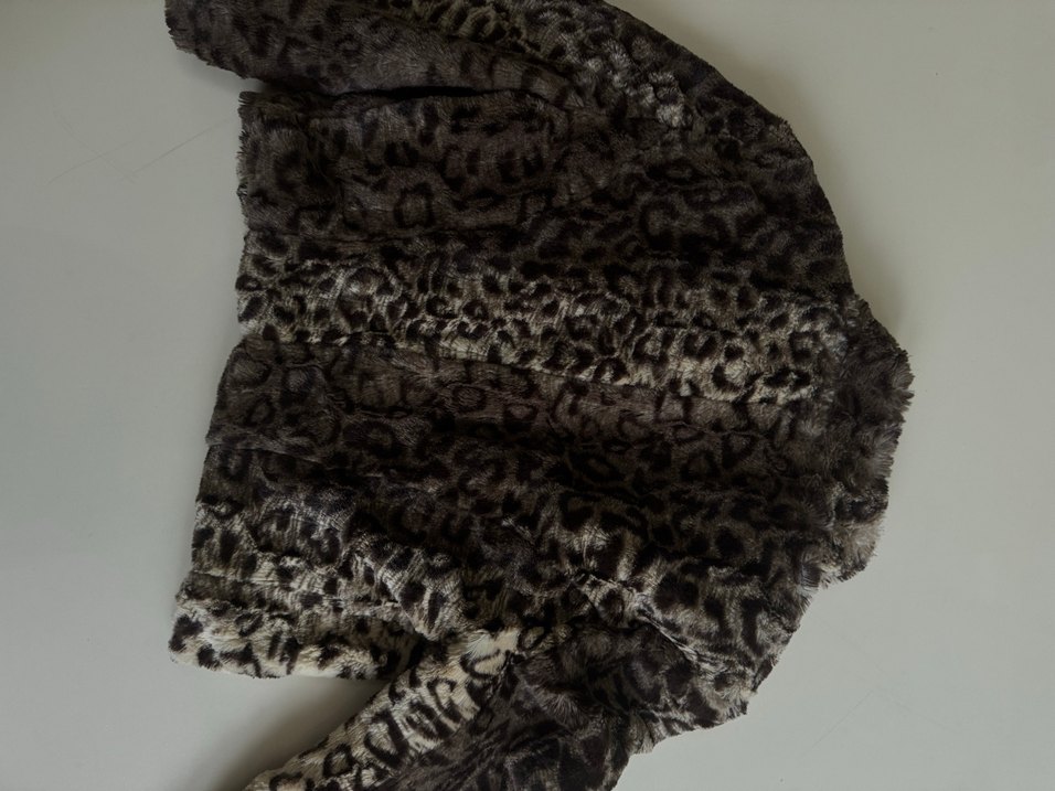 Kahverengi Yılan Desenli Suni Kürk Ceket - Görsel 2