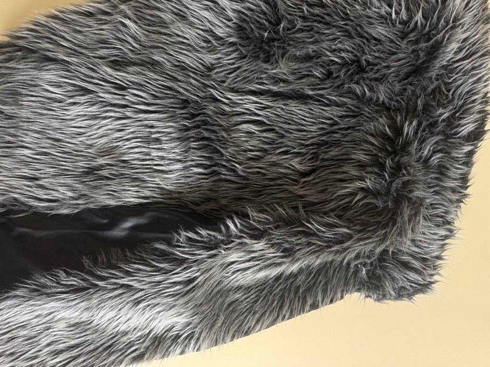 Gri Kürklü Deri Kadın Yelek - Görsel 3